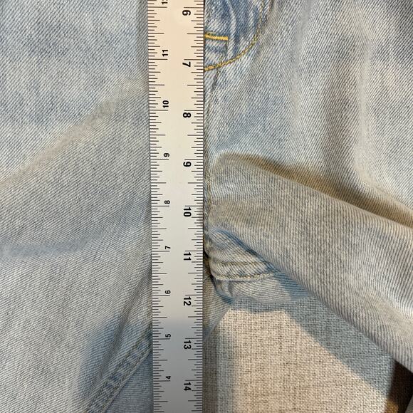 We the Free Tinsley Baggy High Rise Straight Leg Distresed Light Wash Size 28 - Picture 11 of 12